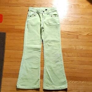 Green flare leg cords